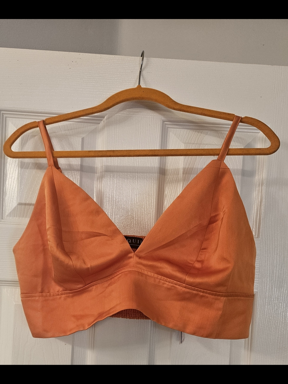 Eloquii Orange Satin Bralette